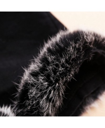 2022 Winter High Waist Furry Denim Shorts Women's Clothing Rabbit Fur Comfortable Slim All-Matching Sideband Furry Shorts $51...