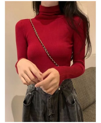 Winter Women Turtleneck Sweater Basic Knitted Soft Pullovers Cashmere Jumpers For Women Fashion Elastic Warm Sweaters $23.10 ...