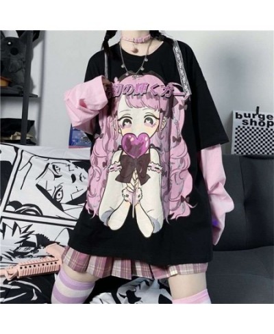 Emo Anime Long Sleeve Kawaii Hoodie Clothes Spring Autumn Hip Hop Japanese Female Loose Harajuku Women Sweatshirts E Girl $31...