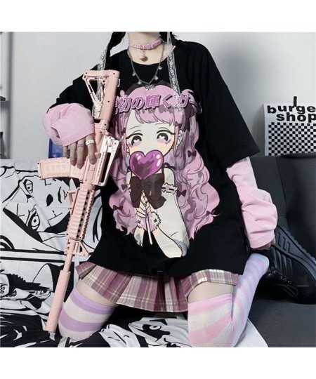 Emo Anime Long Sleeve Kawaii Hoodie Clothes Spring Autumn Hip Hop Japanese Female Loose Harajuku Women Sweatshirts E Girl $31...