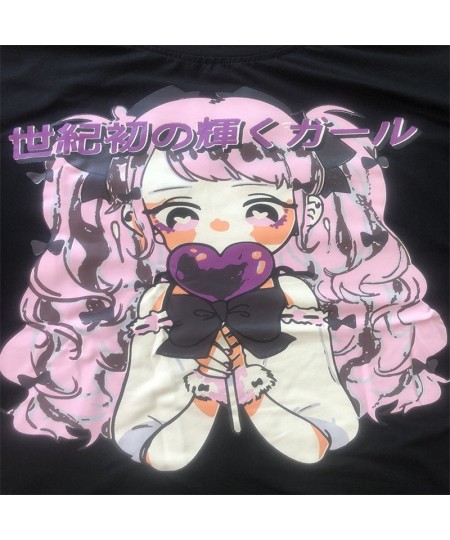 Emo Anime Long Sleeve Kawaii Hoodie Clothes Spring Autumn Hip Hop Japanese Female Loose Harajuku Women Sweatshirts E Girl $31...