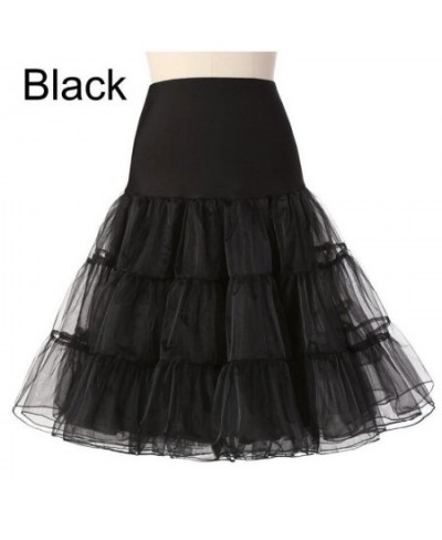 Women Lolita A-Line Puffy Tutu Layered Tulle Crinoline Cosplay Party Wedding Bridal Petticoat For Wedding Dresses Underskirt ...