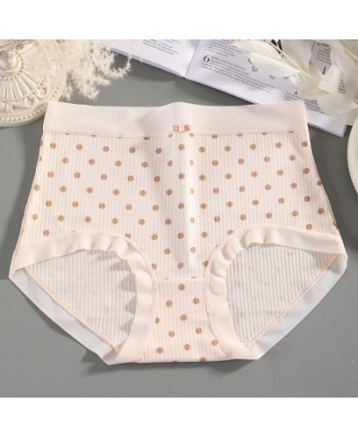 Plus Size Women's Underwear Sexy Lace Panties Fashion Dot Print Girls' Briefs High Waist SWeamless Underpants Female Lingerie...