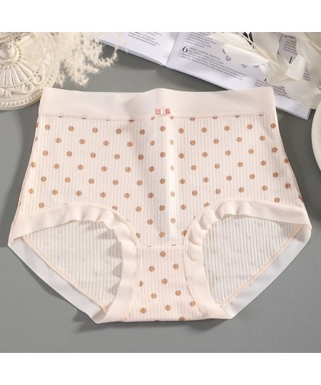 Plus Size Women's Underwear Sexy Lace Panties Fashion Dot Print Girls' Briefs High Waist SWeamless Underpants Female Lingerie...