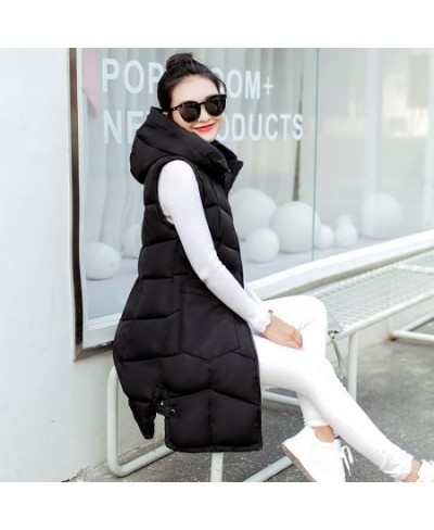 Women's Cotton Jacket Waistcoat Mid-length Korean Outer Female 2023 Autumn and Winter New Large Size Vest Coats $63.10 - Jack...