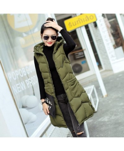 Women's Cotton Jacket Waistcoat Mid-length Korean Outer Female 2023 Autumn and Winter New Large Size Vest Coats $63.10 - Jack...