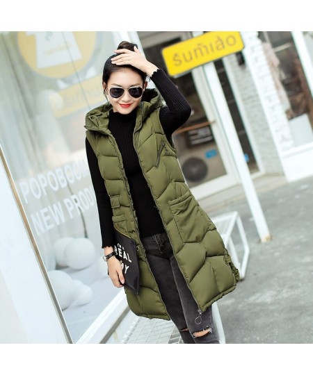 Women's Cotton Jacket Waistcoat Mid-length Korean Outer Female 2023 Autumn and Winter New Large Size Vest Coats $63.10 - Jack...