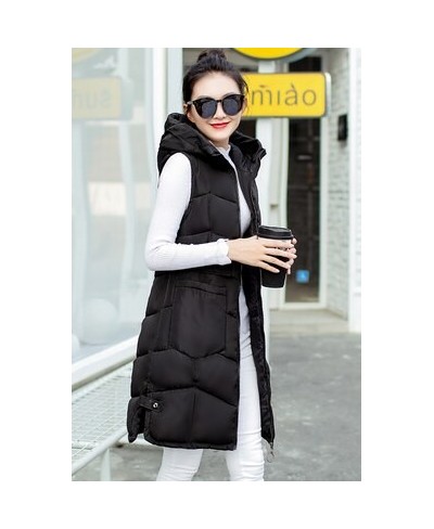 Women's Cotton Jacket Waistcoat Mid-length Korean Outer Female 2023 Autumn and Winter New Large Size Vest Coats $63.10 - Jack...