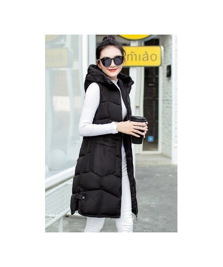 Women's Cotton Jacket Waistcoat Mid-length Korean Outer Female 2023 Autumn and Winter New Large Size Vest Coats $63.10 - Jack...