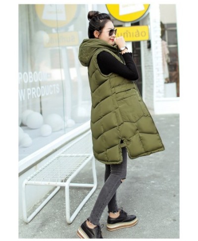 Women's Cotton Jacket Waistcoat Mid-length Korean Outer Female 2023 Autumn and Winter New Large Size Vest Coats $63.10 - Jack...