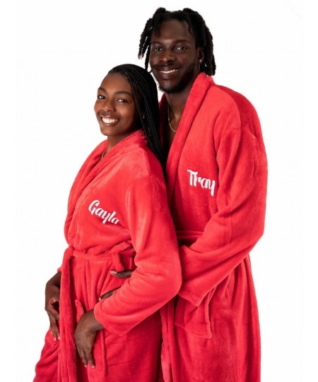 Couple Plush Bathrobes Customized His and Hers Bathrobes Wedding Gifts Personalized Bathrobe King and Queen Robes Bridal Show...