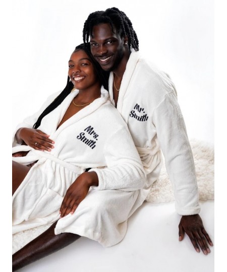 Couple Plush Bathrobes Customized His and Hers Bathrobes Wedding Gifts Personalized Bathrobe King and Queen Robes Bridal Show...