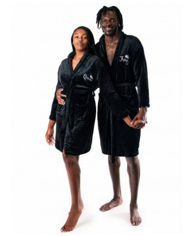 Couple Plush Bathrobes Customized His and Hers Bathrobes Wedding Gifts Personalized Bathrobe King and Queen Robes Bridal Show...