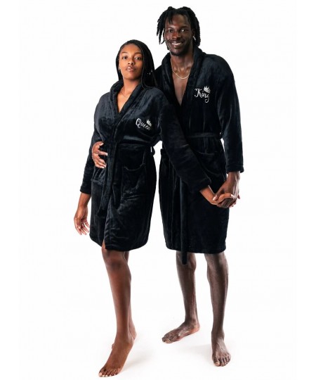 Couple Plush Bathrobes Customized His and Hers Bathrobes Wedding Gifts Personalized Bathrobe King and Queen Robes Bridal Show...