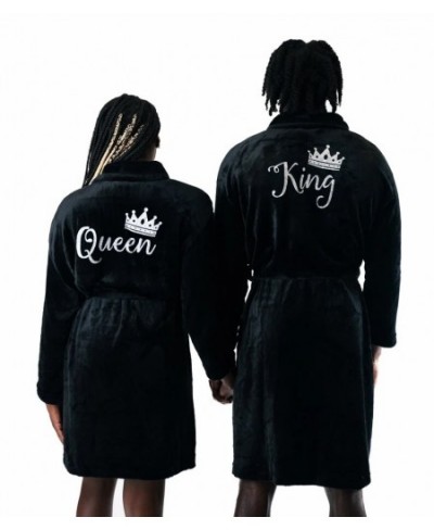 Couple Plush Bathrobes Customized His and Hers Bathrobes Wedding Gifts Personalized Bathrobe King and Queen Robes Bridal Show...