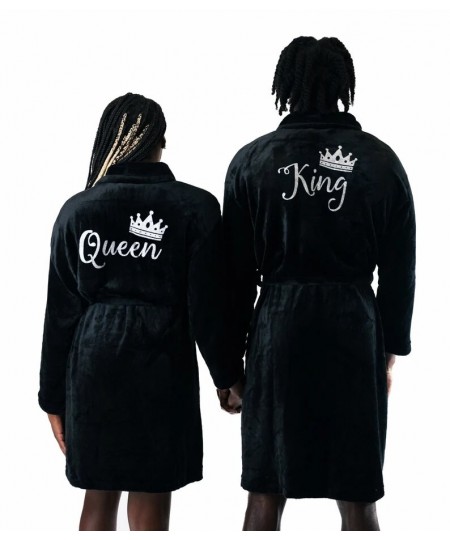 Couple Plush Bathrobes Customized His and Hers Bathrobes Wedding Gifts Personalized Bathrobe King and Queen Robes Bridal Show...