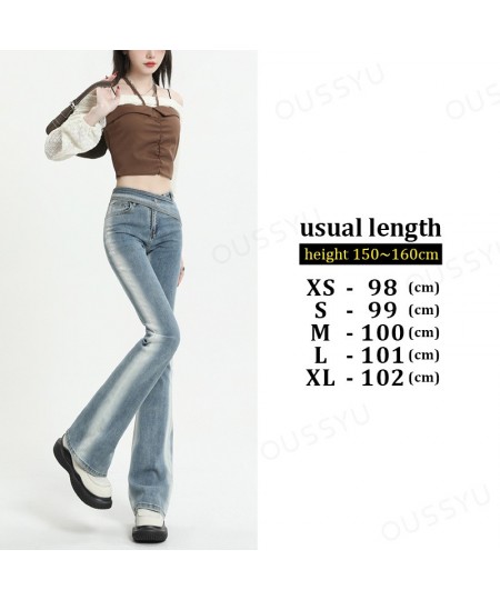 Flared Jeans High Waist Loose Comfortable Jeans For Women Retro Style Pants Elastic Fashion Boyfriend Style Denim Pant Trouse...