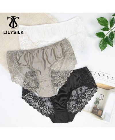 Silk Panties 100 Pure 3 Pack Soft Lace Sexy New Women $56.86 - Underwear