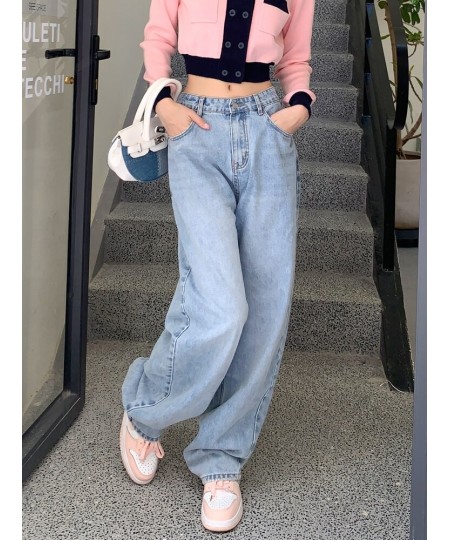 Korean Fashion Baggy Jeans Women 2023 Spring Summer Versatile High Waist Casual Straight Denim Wide Leg Pants Trend Trousers ...