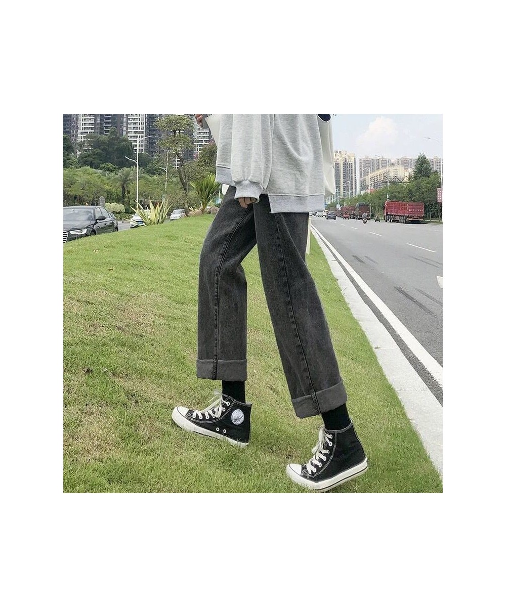 Women Jeans All-match Denim Clothing Wide Leg Vintage Korean Harajuku Style High Waist Fashion Simply New Zipper Female Popul...