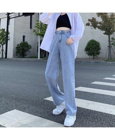 Women Jeans All-match Denim Clothing Wide Leg Vintage Korean Harajuku Style High Waist Fashion Simply New Zipper Female Popul...