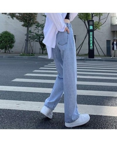 Women Jeans All-match Denim Clothing Wide Leg Vintage Korean Harajuku Style High Waist Fashion Simply New Zipper Female Popul...