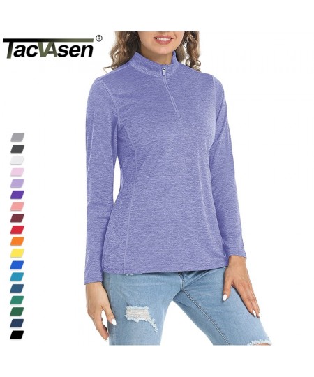 Summer Sun Protection Shirts UPF 50+ Quick Dry 1/4 Zipper Womens Long Sleeve T-Shirts Moisture Wicking Golf Pullover $34.42 -...