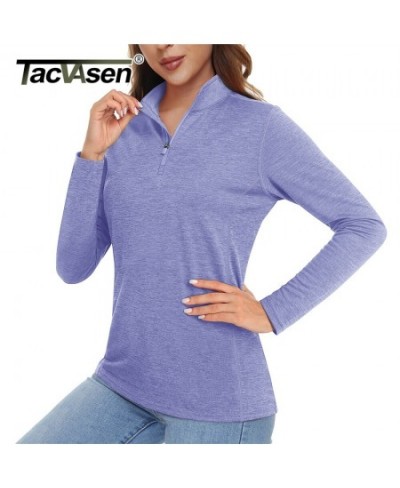 Summer Sun Protection Shirts UPF 50+ Quick Dry 1/4 Zipper Womens Long Sleeve T-Shirts Moisture Wicking Golf Pullover $34.42 -...