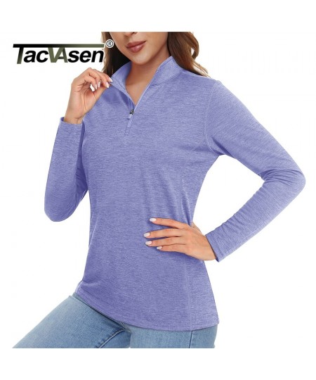 Summer Sun Protection Shirts UPF 50+ Quick Dry 1/4 Zipper Womens Long Sleeve T-Shirts Moisture Wicking Golf Pullover $34.42 -...