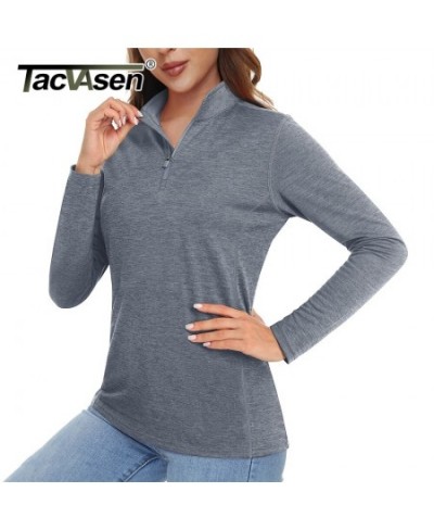 Summer Sun Protection Shirts UPF 50+ Quick Dry 1/4 Zipper Womens Long Sleeve T-Shirts Moisture Wicking Golf Pullover $34.42 -...