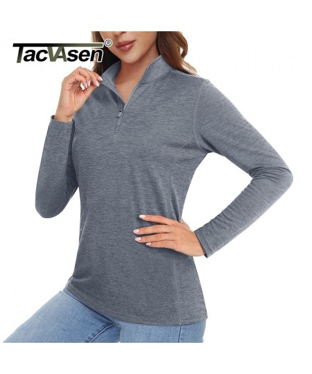 Summer Sun Protection Shirts UPF 50+ Quick Dry 1/4 Zipper Womens Long Sleeve T-Shirts Moisture Wicking Golf Pullover $34.42 -...