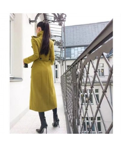 2022 Autumn And Winter New Korean Version Of High-end Temperament Slim Fit And Thin Mid-length Wool Women's Woolen Coat $109....