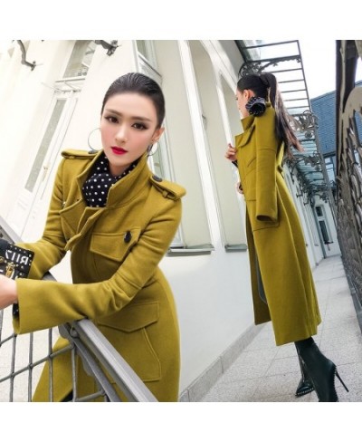 2022 Autumn And Winter New Korean Version Of High-end Temperament Slim Fit And Thin Mid-length Wool Women's Woolen Coat $109....