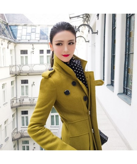 2022 Autumn And Winter New Korean Version Of High-end Temperament Slim Fit And Thin Mid-length Wool Women's Woolen Coat $109....