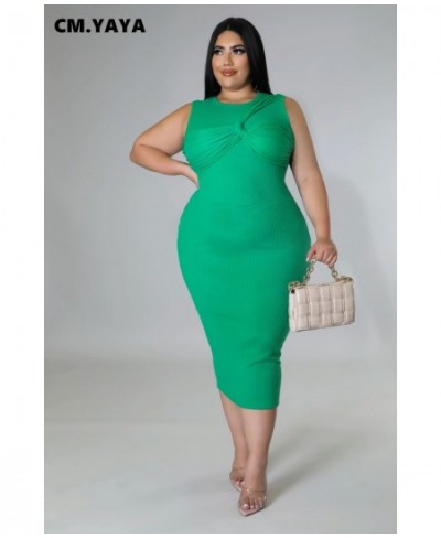 Plus Size Knitted Women Sleeveless Bodycon Midi Dresses for 2022 Summer Ribbed Basic Fashion Ribbed Dress $42.65 - Plus Size ...