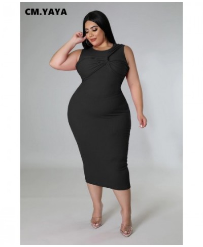 Plus Size Knitted Women Sleeveless Bodycon Midi Dresses for 2022 Summer Ribbed Basic Fashion Ribbed Dress $42.65 - Plus Size ...