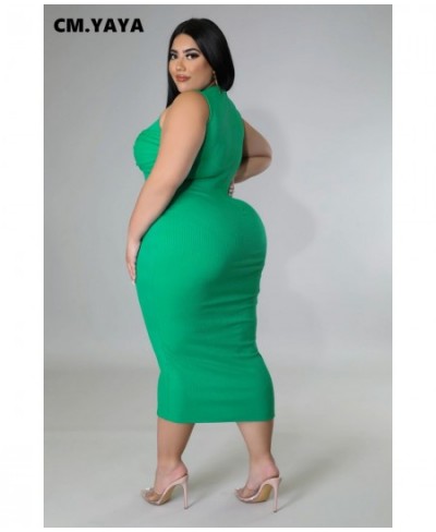 Plus Size Knitted Women Sleeveless Bodycon Midi Dresses for 2022 Summer Ribbed Basic Fashion Ribbed Dress $42.65 - Plus Size ...