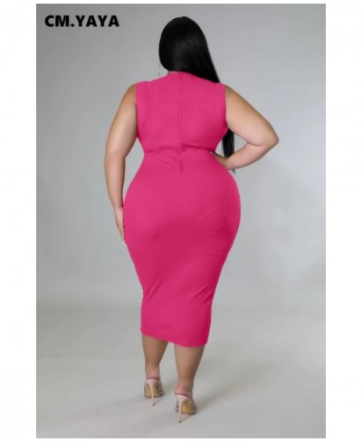 Plus Size Knitted Women Sleeveless Bodycon Midi Dresses for 2022 Summer Ribbed Basic Fashion Ribbed Dress $42.65 - Plus Size ...