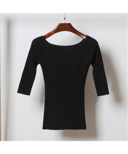 2023 korean style sweaters for women fashion tops clothing sweaters Basic clothes brown black white pullovers knitted blouses...