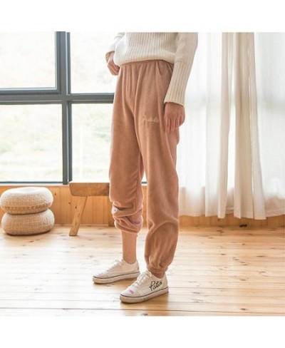 Lady Flannel Pants Women's Sleep Pajama Autumn Winter Warm Home Wear Casual Long Pant Pyjama 6 Colors Thick Trousers Sleepwea...