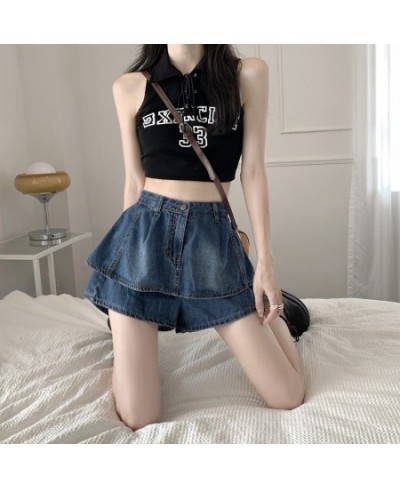 Y2k Skirt For Women 2023 Summer Sexy Mini Denim Skirt Ladies Shorts Jeans Pants Casual Korean Style Female A line Puffy Skirt...