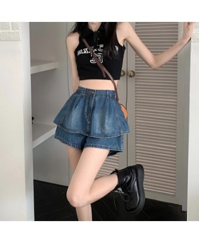 Y2k Skirt For Women 2023 Summer Sexy Mini Denim Skirt Ladies Shorts Jeans Pants Casual Korean Style Female A line Puffy Skirt...