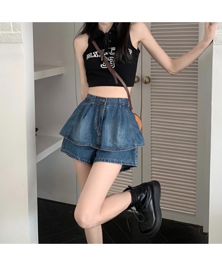 Y2k Skirt For Women 2023 Summer Sexy Mini Denim Skirt Ladies Shorts Jeans Pants Casual Korean Style Female A line Puffy Skirt...