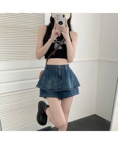 Y2k Skirt For Women 2023 Summer Sexy Mini Denim Skirt Ladies Shorts Jeans Pants Casual Korean Style Female A line Puffy Skirt...