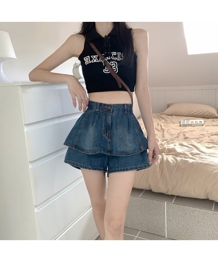 Y2k Skirt For Women 2023 Summer Sexy Mini Denim Skirt Ladies Shorts Jeans Pants Casual Korean Style Female A line Puffy Skirt...