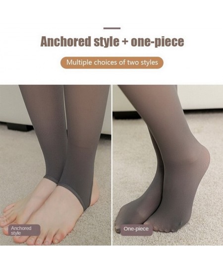 Women's Fleece Thicken Tights Ladies Warm Winter Tights Leggings Thick Wool Panty Fake Translucent Pantyhose Thermal Stocking...