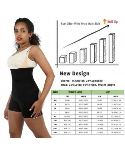 High Waist Trainer Shorts Tummy Control Butt Lifter Shaper Panties Wrap Belt Slimming sheath woman flat belly Fajas Shapewear...