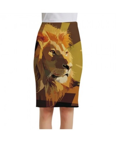 Lion Skirts Women Animal Sexy Painting Office Ferocious Elegant Sundresses Ladies Skirts Womens Floral Cool Fashion $27.13 - ...