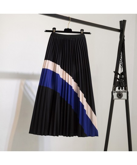 2023 Fashion Pleated Summer Skirts Womens Cartoon Indie Folk Print High Waist Strechy Midi Long Skirt Ladies Party Jupe Femme...