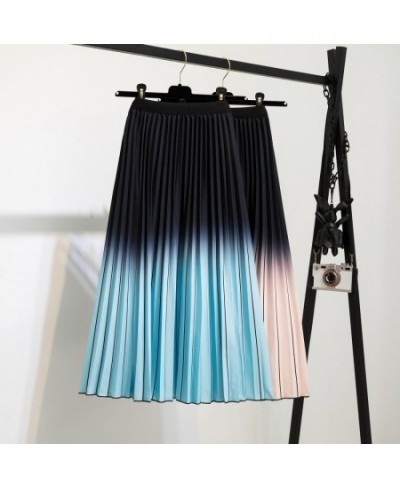 2023 Fashion Pleated Summer Skirts Womens Cartoon Indie Folk Print High Waist Strechy Midi Long Skirt Ladies Party Jupe Femme...